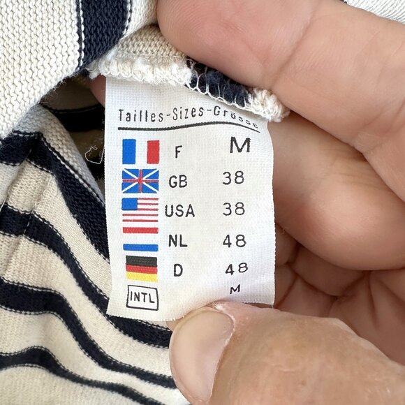 Saint James Blue and Cream Boxy Hoodie - Picture 7 of 9